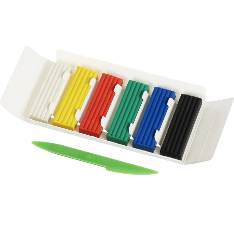 Пластилин клас. Комус Класс (№1 School) ColorPics набор 6цв 120г со стеком