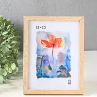 Фоторамка для фото 15х20 см, FIX, мдф, (пластик экран) сл. кость