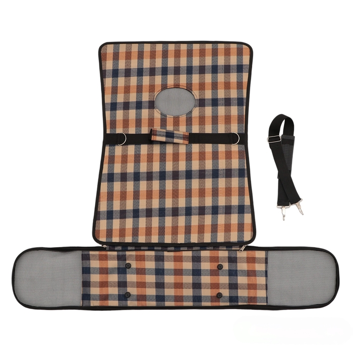 Сумка-переноска каркасная со шторкой, размер L, 53 х 22 х 29 см, клетчатая Сумка-переноска каркасная со шторкой, размер L, 53 х 22 х 29 см, клетчатая