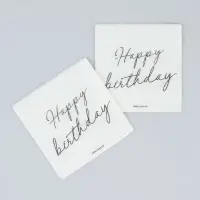 Салфетки бумажные однослойные Happy birthday, 24&times;24 см, 20 шт.