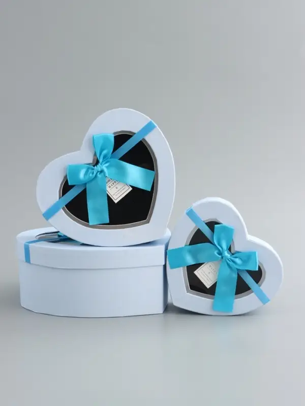 Набор коробок 3 в 1 сердца 22 х 20 х 9;  18.5 х 17 х 7.5; 1 6 х 14 х 6 см