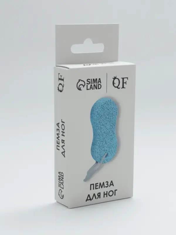 Пемза для педикюра «Бесконечность», с подвесом, 9.5×4.5 см, в коробке, МИКС