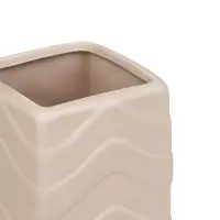 VETTA Стакан для ванной комнаты, керамика, 7x7x11,5 см, волны, персиковый