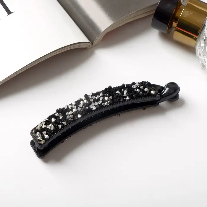 Банан для волос Банан для волос "Эмма" 10 см, серебристо-чёрный