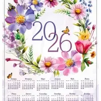 Календарь настенный 2026 «Цветы», А4