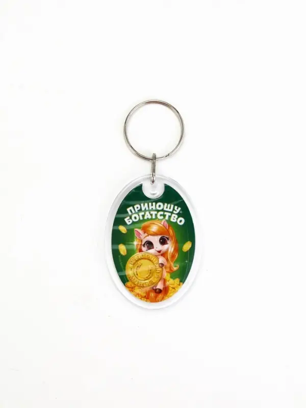 Брелок из пластика «Новогодний», 6 шт., 5×4 см, МИКС