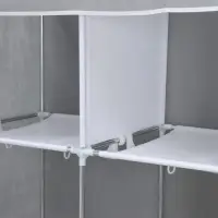 Шкаф тканевый каркасный, складной LaDо́m, 83&times;45&times;160 см, серый
