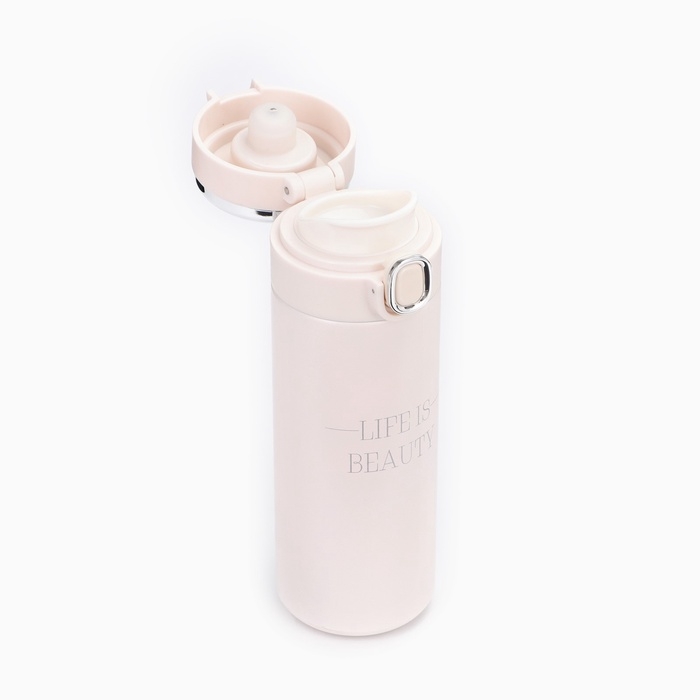 Термокружка, 420 мл, Simple Life is beauty, сохраняет тепло 8 ч, термометр Термокружка, 420 мл, Simple Life is beauty, сохраняет тепло 8 ч, термометр