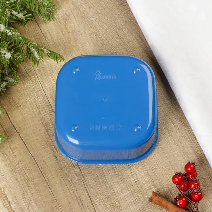 Ланч-бокс новогодний «Зима время мечтать», 700 мл, синий