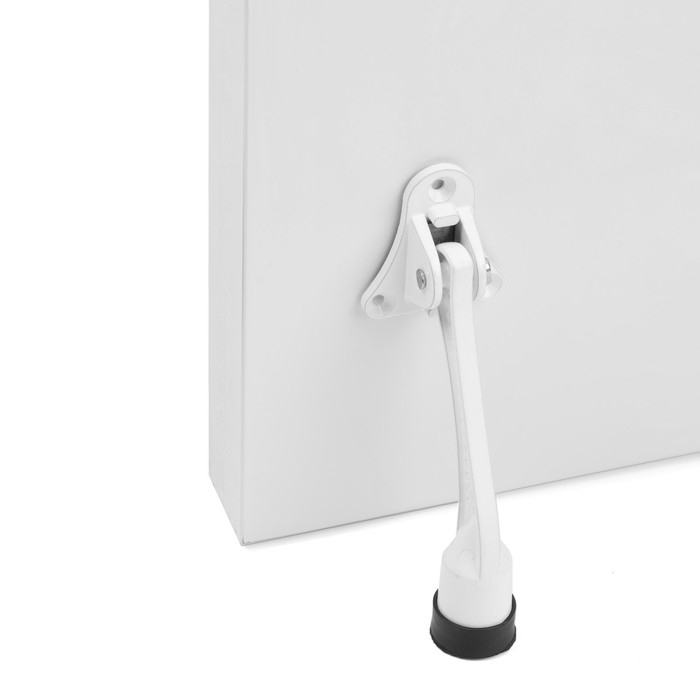Фиксатор дверной Фиксатор дверной "АЛЛЮР" КН-130 WW, "козья ножка", белый