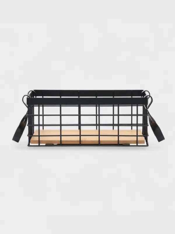 Корзина универсальная SAVANNA &laquo;Эстетика&raquo;, 25&times;18.3&times;10 см, чёрная