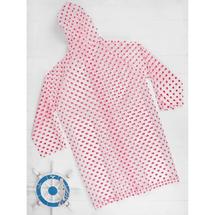 Дождевик «Горошек», красный, универсальный размер Дождевик «Горошек», красный, универсальный размер