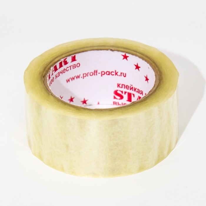 Клейкая лента упаковочная Start 48мм х 100м 40 мкм, прозрачная Клейкая лента упаковочная Start 48мм х 100м 40 мкм, прозрачная