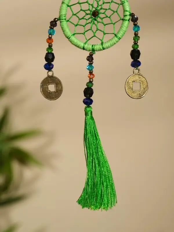 Брелок &laquo;Ловец снов&raquo;, 4&times;15 см, светло-зелёный