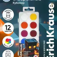 Акварельные краски 12 цветов ErichKrause Mine Block, европодвес