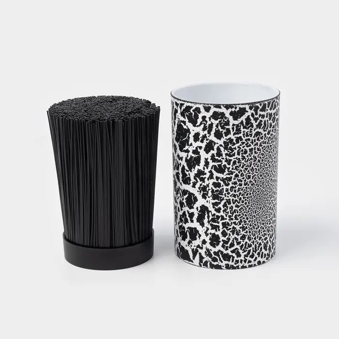 Подставка для ножей с наполнителем Доляна &laquo;Кракле&raquo;, 14&times;9 см, чёрная