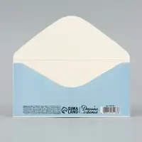 Конверт для денег &laquo;На медовый месяц&raquo;, голубой, 16.5&times;8 см