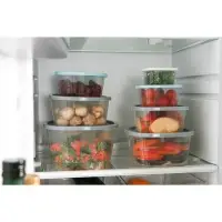 Контейнер пищевой, 900 мл, 14.9&times;14.9&times;7.4 см, квадрат, прозрачный, крышка голубая