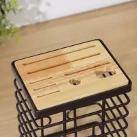 Подставка для ножей Доляна &laquo;Лофт&raquo;, 13&times;10.5&times;23 см, коричневая