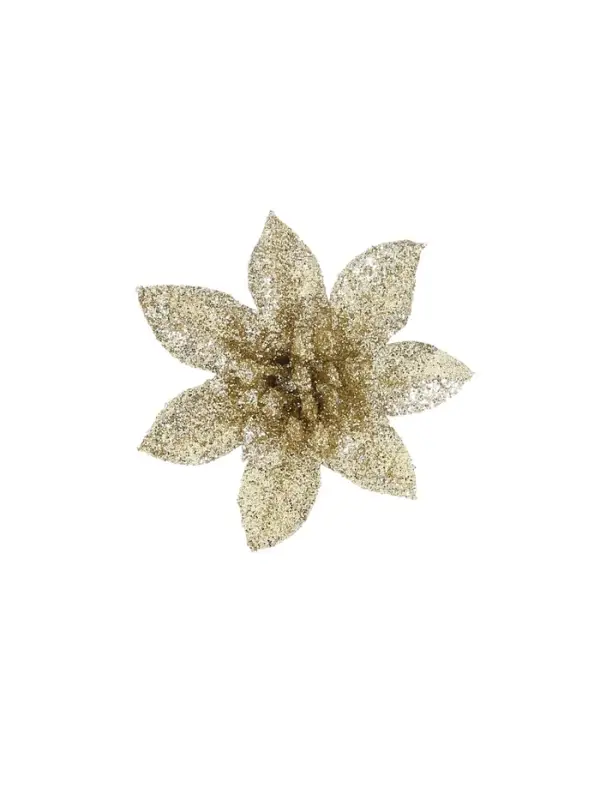 Ёлочные игрушки 6 шт. &laquo;Зимнее волшебство. Цветы пышные - блеск&raquo; пластик, 5&times;5 см, МИКС