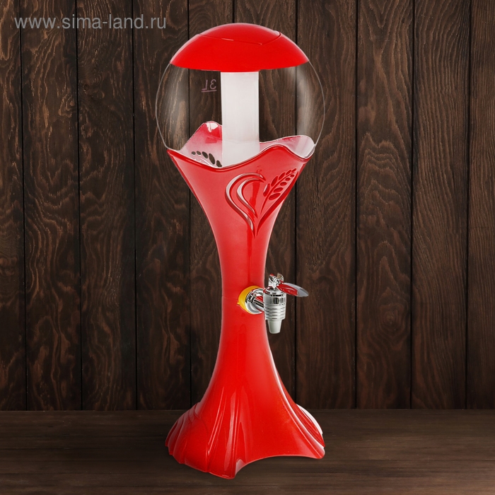 Башня пивная «Шар», 3 л, цвет красный Башня пивная «Шар», 3 л, цвет красный