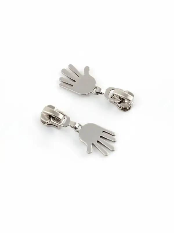 Бегунок для металлической молнии, №5, &laquo;Ладонь&raquo;, 10 шт., цвет никель