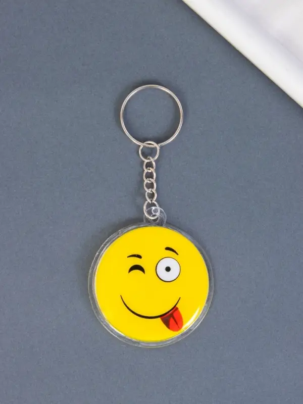 Брелок для ключей на кольце &laquo;Смайлики&raquo;, пластик, 4.5&times;4.5 см, МИКС