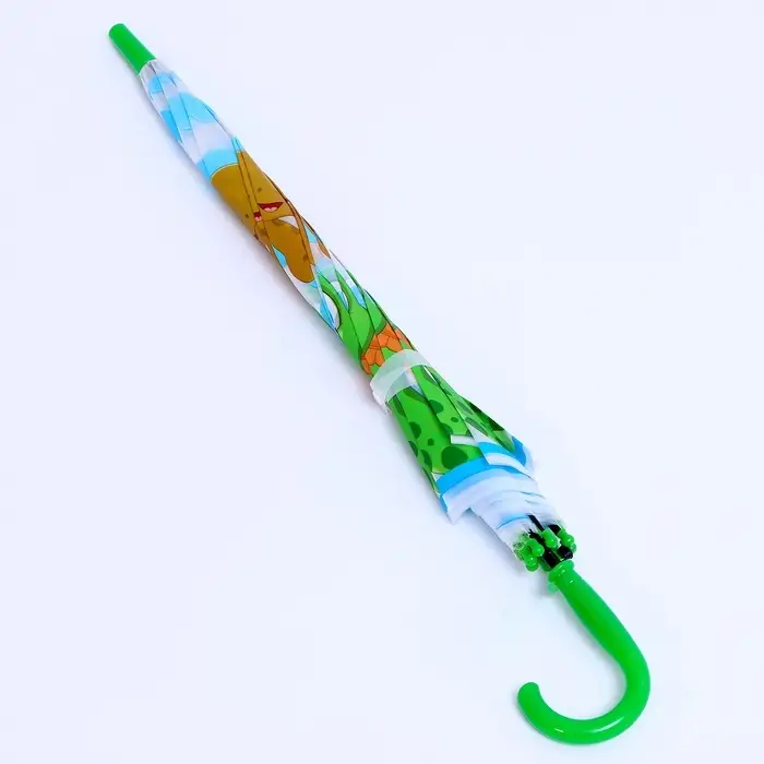 Зонт - трость детский «Морские черепашки» d=84 см, 8 спиц, 65×7×6 см