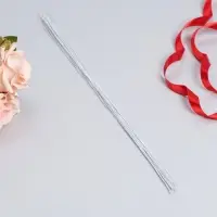 Флористическая проволока в бумажной оплётке &laquo;Белая&raquo;, длина 36 см, 0.65 мм, набор 20 шт.