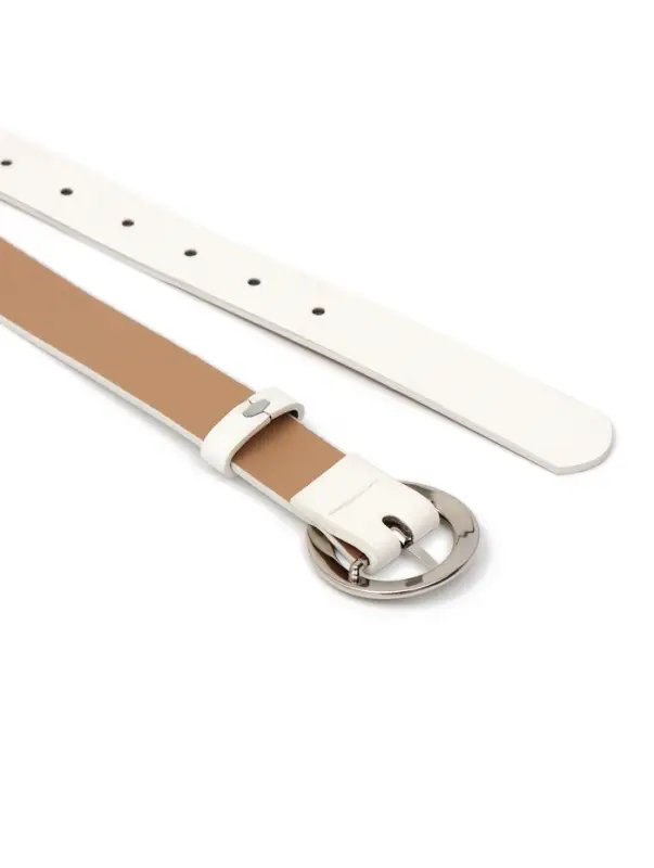 Ремень женский, 1 прокол, 3.5&times;110 см, без винта, белый