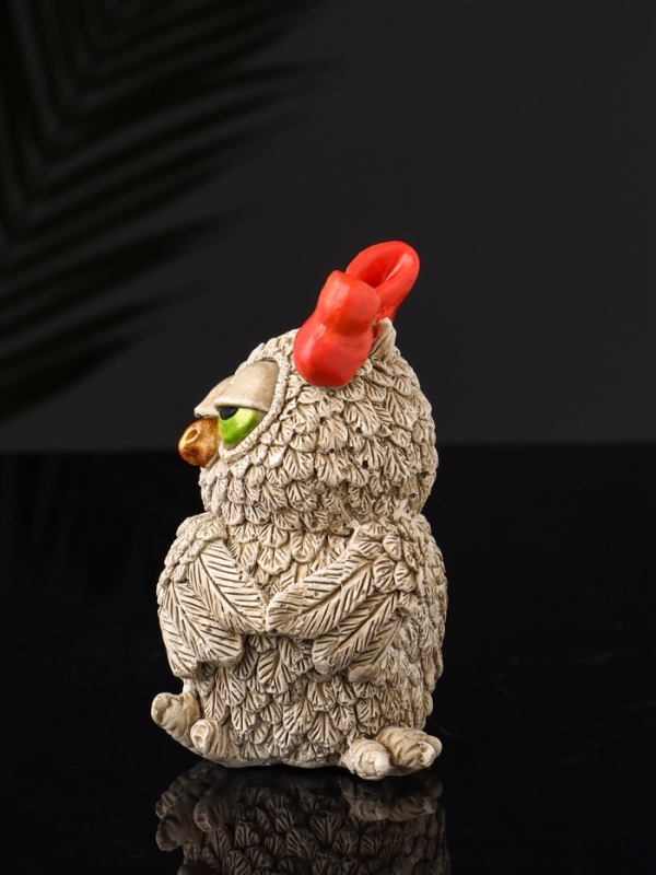 Набор фигур Набор фигур "4 совы на подносе" размер 20х10х10 см, бежевый