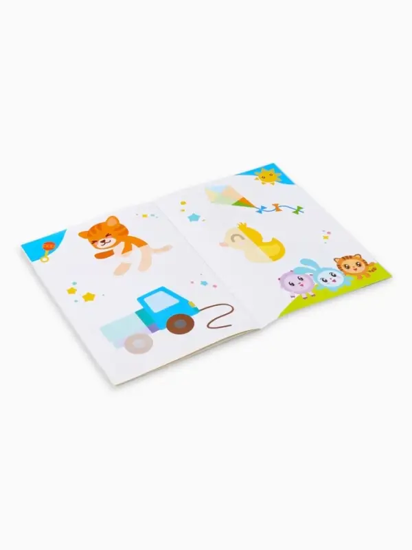 Книги &laquo;Наклейки-половинки&raquo;, набор 4 шт. по 12 стр., А5, Малышарики