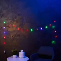 Гирлянда &laquo;Нить&raquo; 3 м с насадками &laquo;Звёзды&raquo;, IP20, прозрачная нить, 20 LED, от батареек АА&times;3, свечение мульти