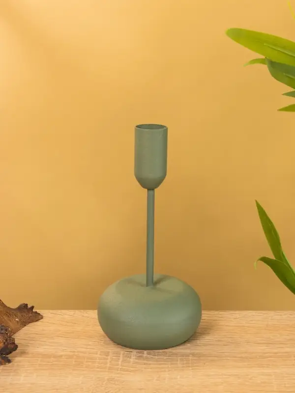 Подсвечник на 1 свечу текстурный  Подсвечник на 1 свечу текстурный "Болотный" 8х8х15,5 см