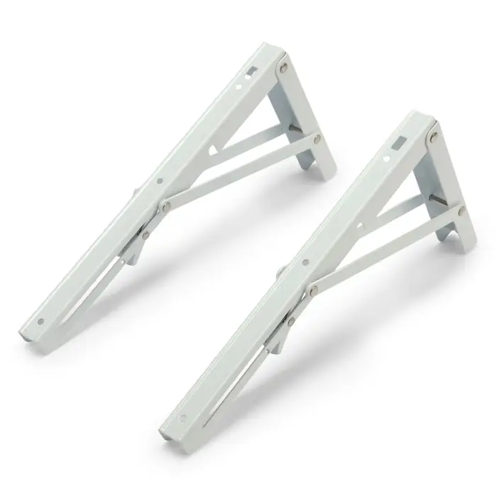 Кронштейн складной для столов и полок ТУНДРА, 2 шт., длина 300 мм, сталь, белый