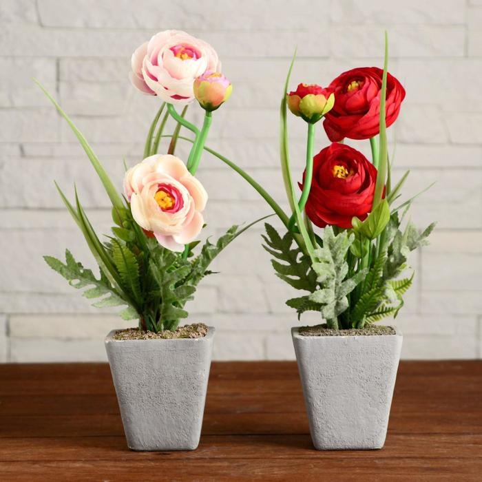 Композиция в горшочке  Композиция в горшочке "Пионы" 8х25 см, микс