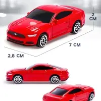 Машина металлическая FORD MUSTANG, 1:64, цвет красный