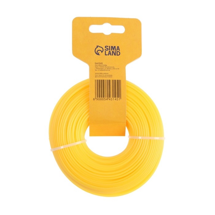 Леска для триммера ТУНДРА, сечение круг, d=2 мм, 50 м, нейлон Леска для триммера ТУНДРА, сечение круг, d=2 мм, 50 м, нейлон