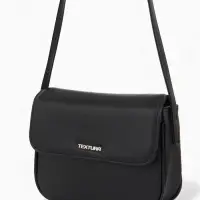 Сумка женская мессенджер TEXTURA на магните, 25&times;7.5&times;19 см, чёрный