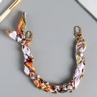 Брелок на 2 карабинах "Платок и цепочка" оранж 20х10х1,7 см Брелок на 2 карабинах "Платок и цепочка" оранж 20х10х1,7 см