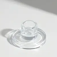 Подсвечник стекло на 1 свечу "Тео" прозрачный d=2,5 см 6,5х6,5х3,5 см