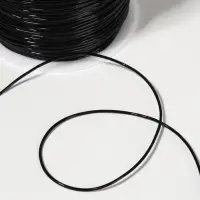 Нить для плетения, эластичная, 100&plusmn;1 м, d=1 мм, чёрная