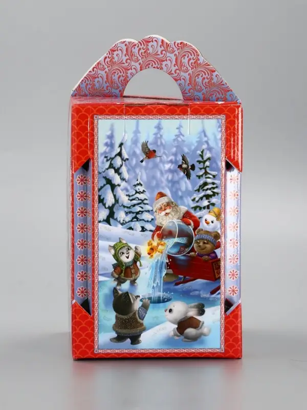 Подарочная новогодняя коробка «Золотая рыбка» 15.8×15.8×23.5 см Подарочная новогодняя коробка «Золотая рыбка» 15.8×15.8×23.5 см