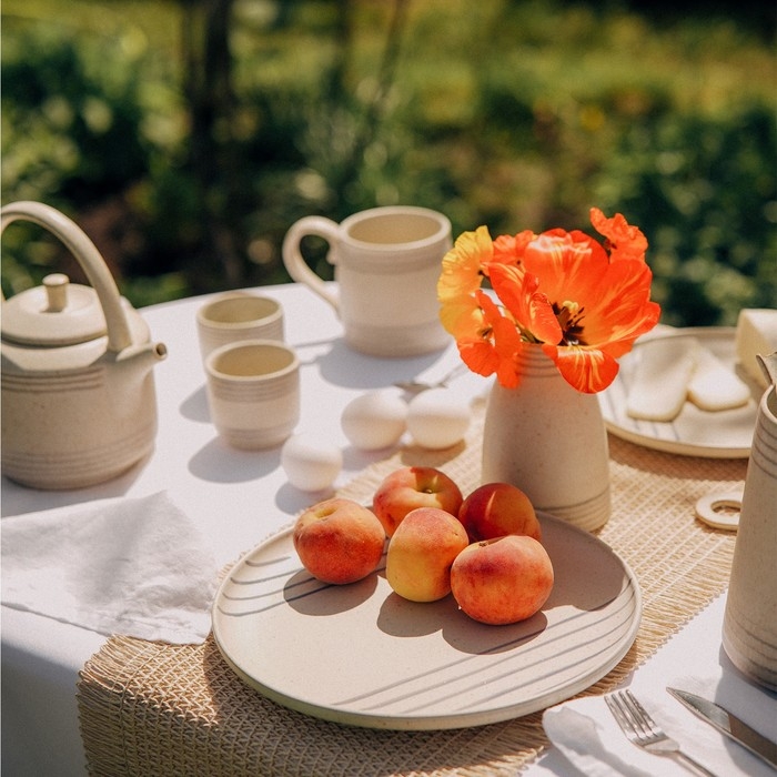 Тарелка керамическая SL Home «Райяс», d=27 см, цвет бежевый Тарелка керамическая SL Home «Райяс», d=27 см, цвет бежевый