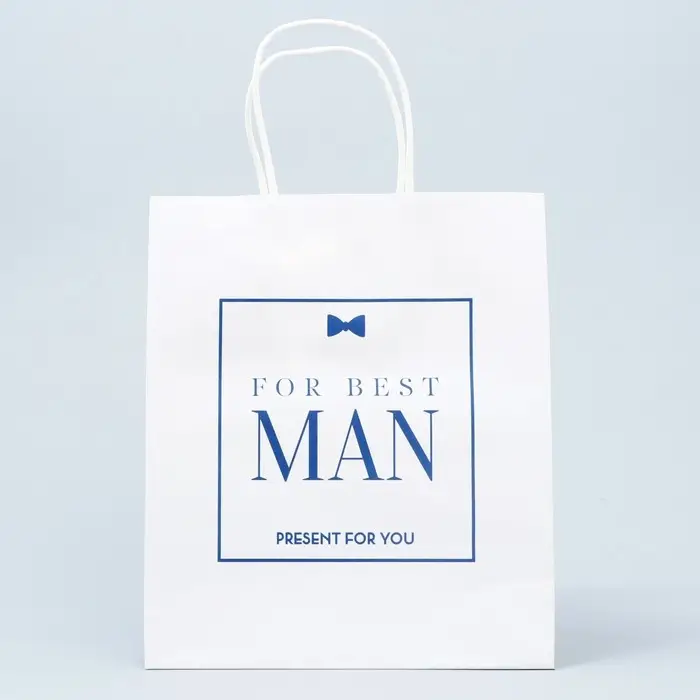 Пакет подарочный крафтовый, упаковка, Best man, 22 х 25 х 12 см Пакет подарочный крафтовый, упаковка, Best man, 22 х 25 х 12 см