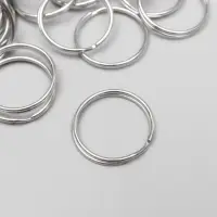 Основа для брелока кольцо металл серебро набор 50 шт 2х2 см Основа для брелока кольцо металл серебро набор 50 шт 2х2 см