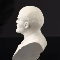 Бюст В.И. Ленин, 11х9х8 см, натуральный, гипс