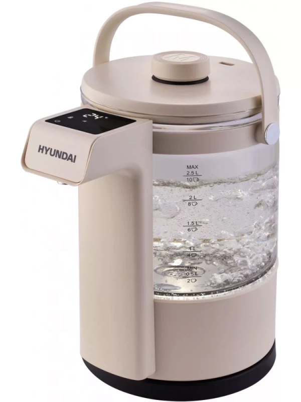 Чайник HYK-G7700 2,5л 2200Вт кремовый (стекло)
