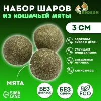 Набор шаров для кошек из кошачьей мяты, 3 см