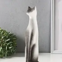 Фигура керамика &laquo;Кот Египетский&raquo;, 25 см, белый с чёрным